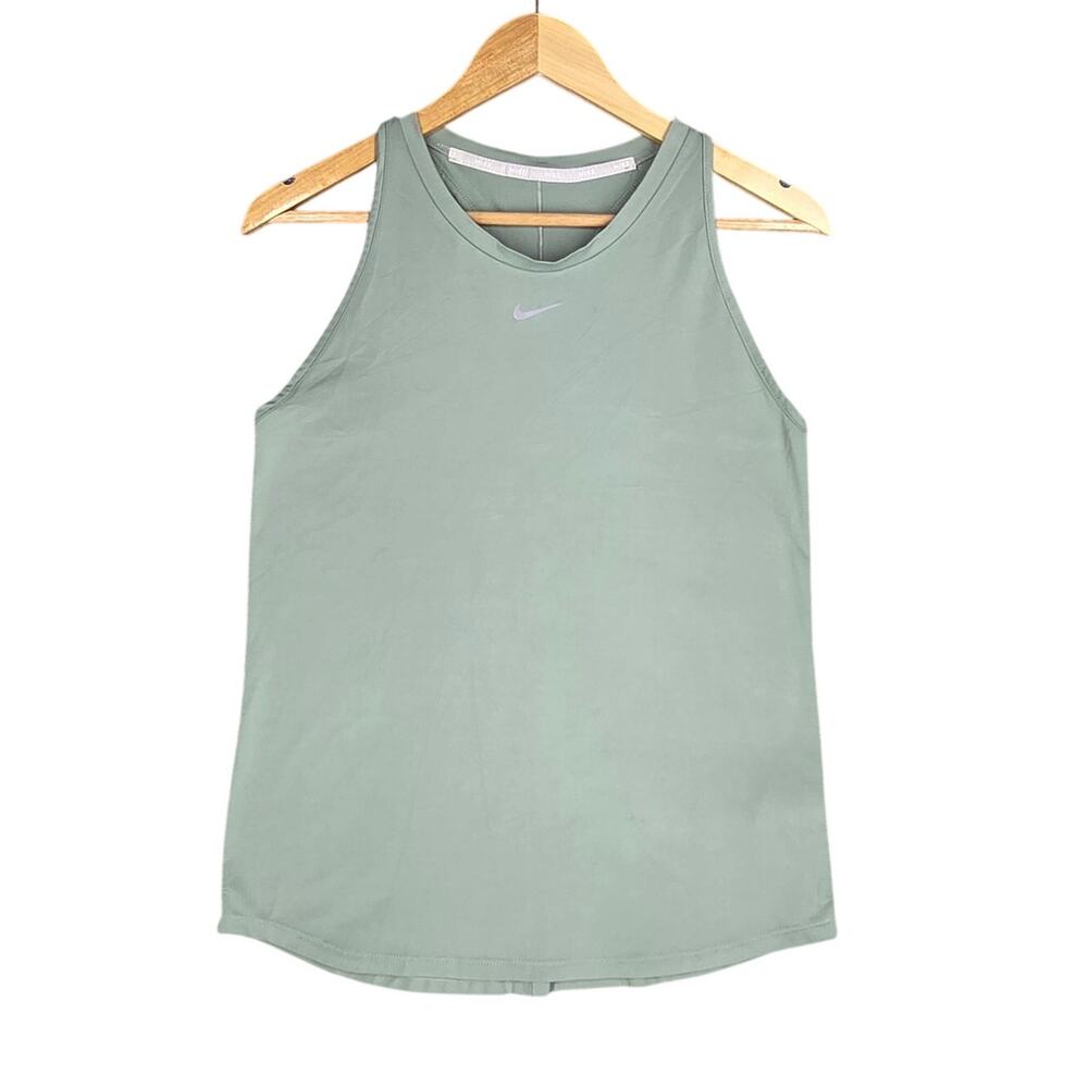 NIKE DRI‑FIT SLIM FIT RACERBACK LIGHT GREEN TANK – WOMEN’S M – STYLE DD0598‑357